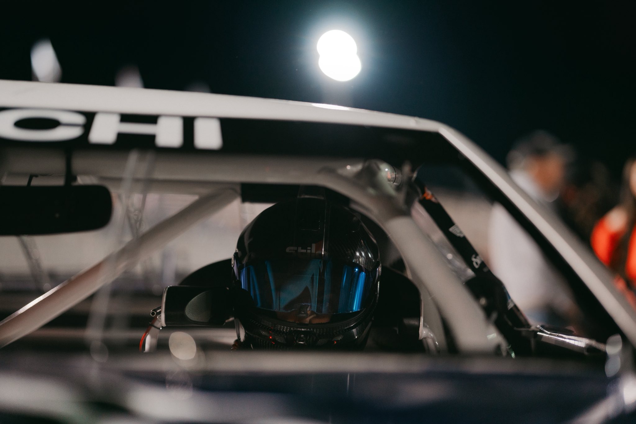 Strapped in under the lights